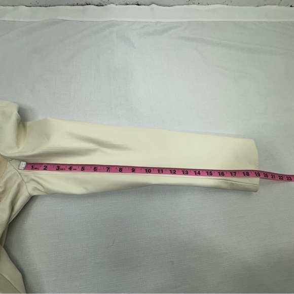 ECCOCI women’s Size 14 Cream/ivory Leather Jacket - Picture 9 of 11